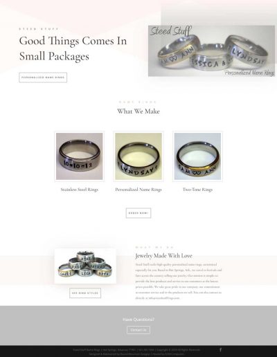 Steed Stuff Jewelry Website design