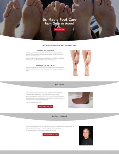 Web Design for Dr. Mac's Footcare