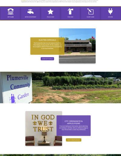 Website design for the City of Plumerville