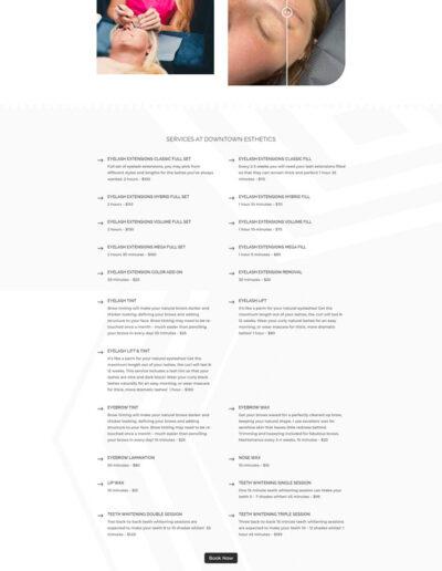 website design for Downtown Esthetics