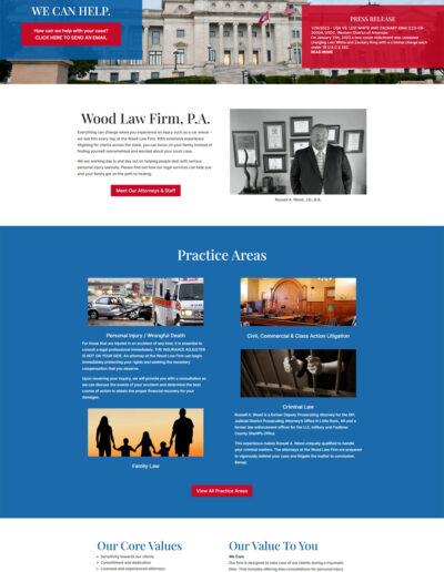 ADA compliant web design for Wood Law Firm