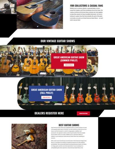 Web Design for Guitar Shows